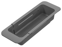 Sinks cedník teleskopický - plast šedý 
